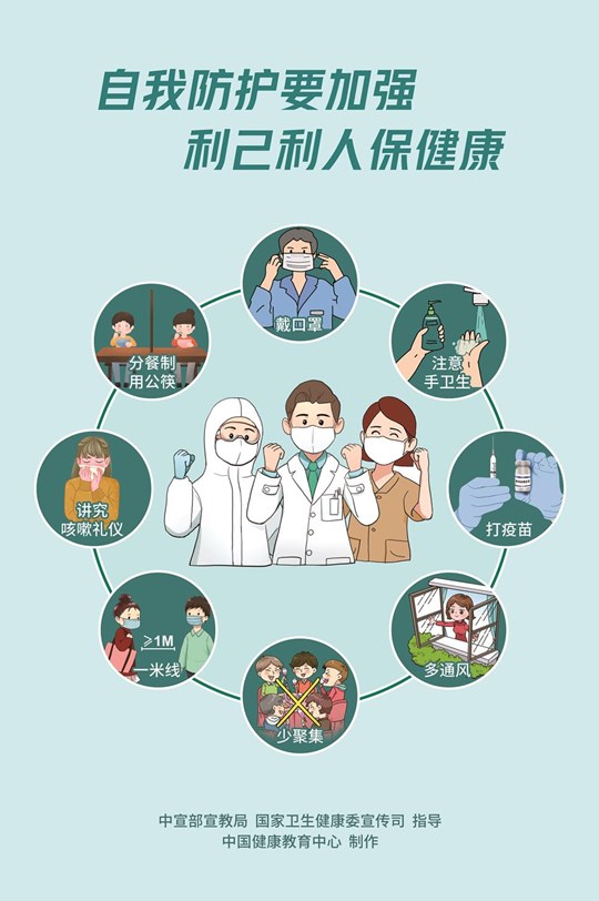 新冠肺炎疫情防控和疫苗接種宣傳海報3