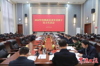 羅毅君參加指導桃源縣委常委班子2024年度民主生活會