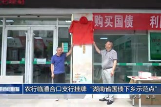 農(nóng)行臨澧合口支行掛牌“湖南省國債下鄉(xiāng)示范點(diǎn)”