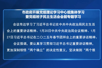 市政府開展黨組理論學(xué)習(xí)中心組集體學(xué)習(xí)暨黨組班子民主生活會(huì)會(huì)前專題學(xué)習(xí)