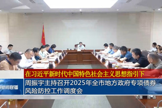周振宇主持召開2025年全市地方政府專項債券風險防控工作調度會
